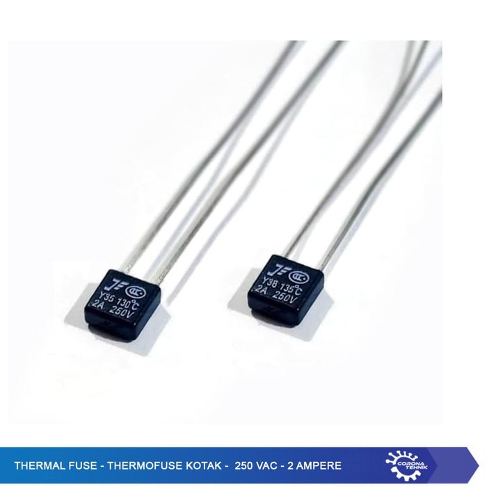 Sekring ThermoFuse Kotak 250 VAC-2A-130 135 Celcius Thermo Fuse Sekring Kipas Angin