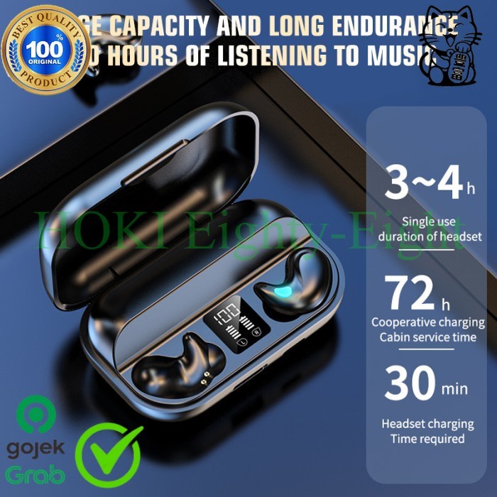 Jerman Invisible Sleep Wireless Earphone-Kualitas Suara HIFI PREMIUM EE