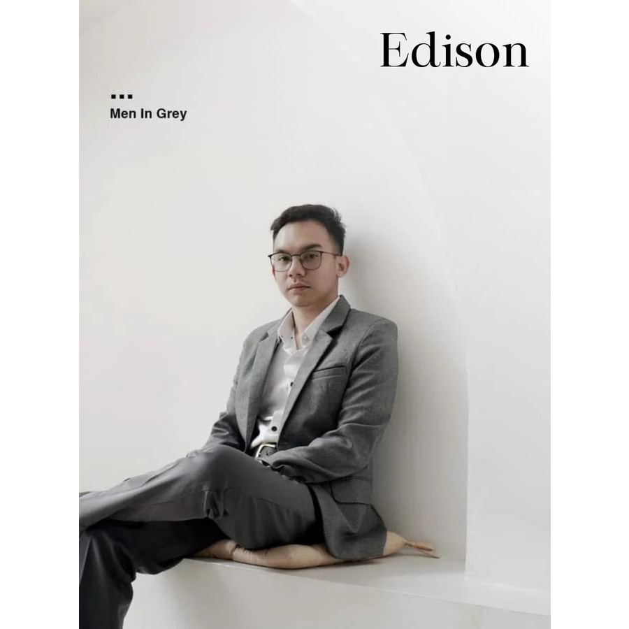 Edison - Blazer Jas Abu Slimfit Casual Korea Formal Wool Premium