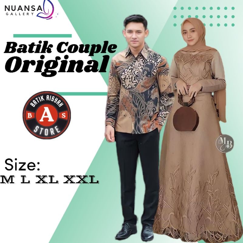 Termurah BAJU SARIMBIT PASANGAN KEBAYA BROKAT MODERN BATIK TERBARU FASHION WANITA GAMIS SYAR'I BATIK