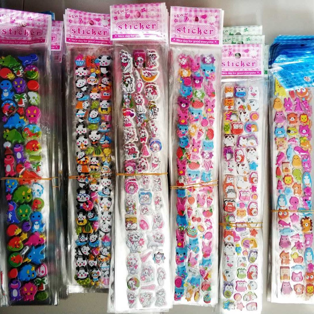 

3A. STICKER REWARD ANAK - STIKER TIMBUL KARAKTER LUCU