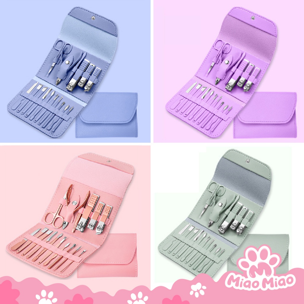 Gunting Kuku Premium Set 19 in 1 Manicure Set 19 in 1 Perawatan Kuku