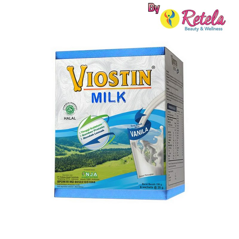 VIOSTIN MILK VANILA 1 BOX 6 SACHET