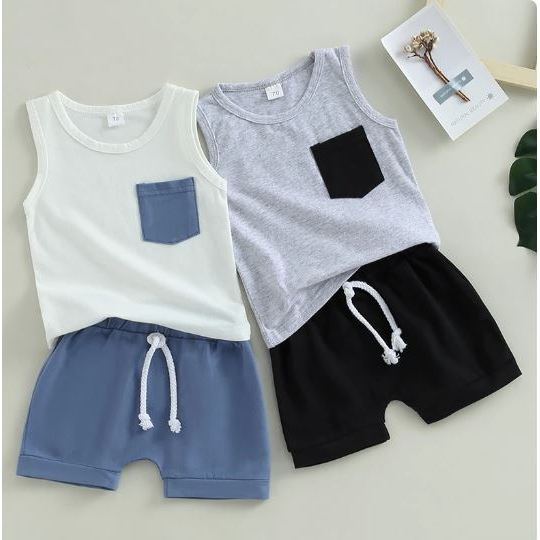 Lvk outfit 12.12 Birthday Sale Set Lexon anak cowok | anak usia 3bulan - 2tahun | baju singlet anak 