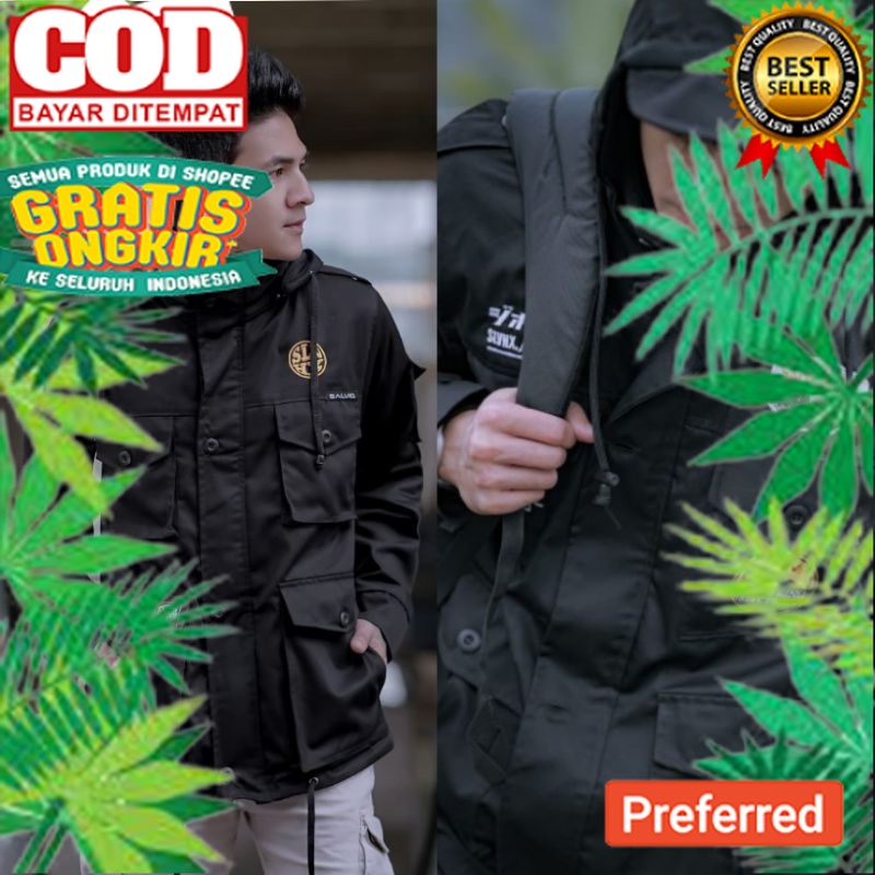 JAKET PARKA EMBLEM BORDIR PATCH SALVIO HEXIA ORIGINAL// JAKET KEREN MODEL BARU TERPOPULER TERMURAH J