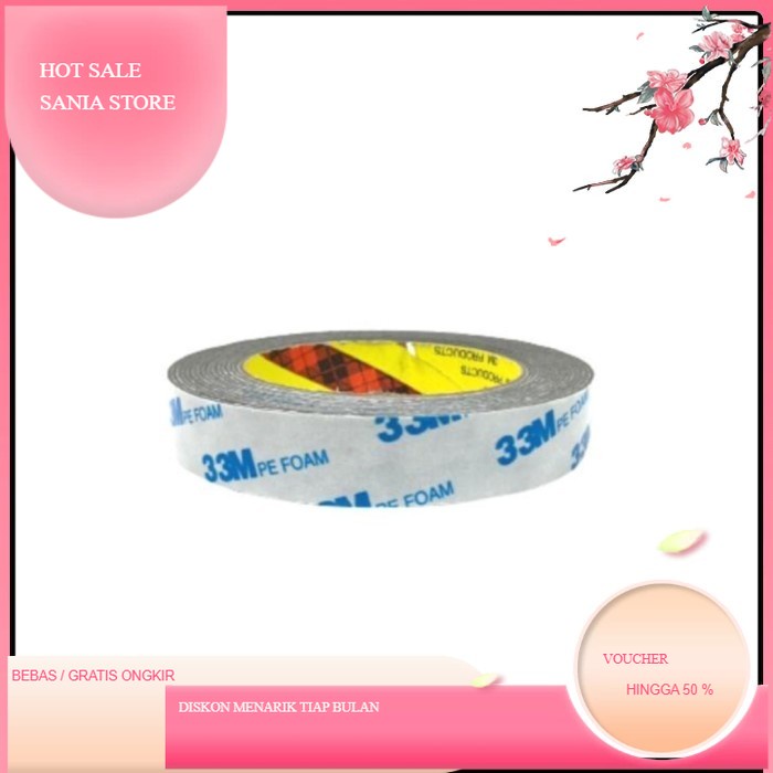 

Double Tape Busa Kualitas 3M PE Double Tape Foam 33M Perekat 2cm x 4m