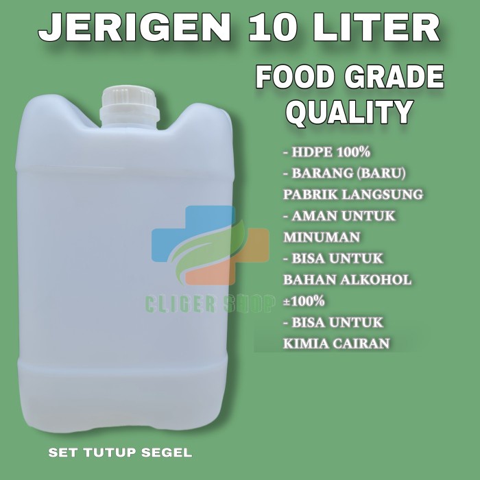 JERIGEN 10 LITER BARU / JERIGEN FOOD GRADE 10 LITER / JERIGEN 10 LITER