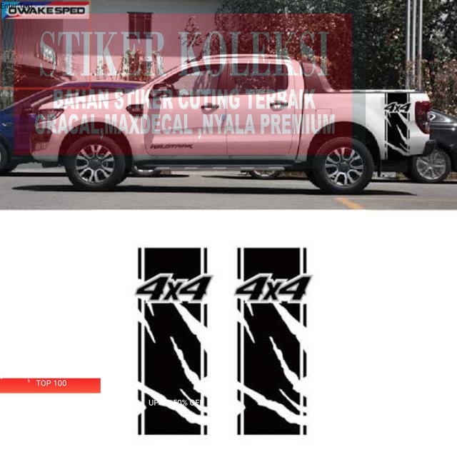 promo Stiker mobil Ford Ranger terlaris stiker cutting mobil ranger