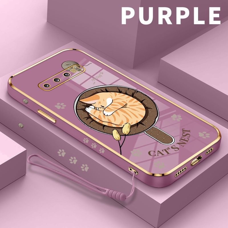 6D Plating Lens Cover Case For Samsung Galaxy S10 Plus S10 S20 FE 4G 5G S20 Ultra 4G 5G S21 5G S22 5