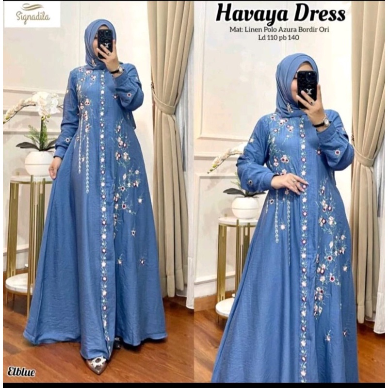 Gamis Rasya Bordir Label Anisa colection