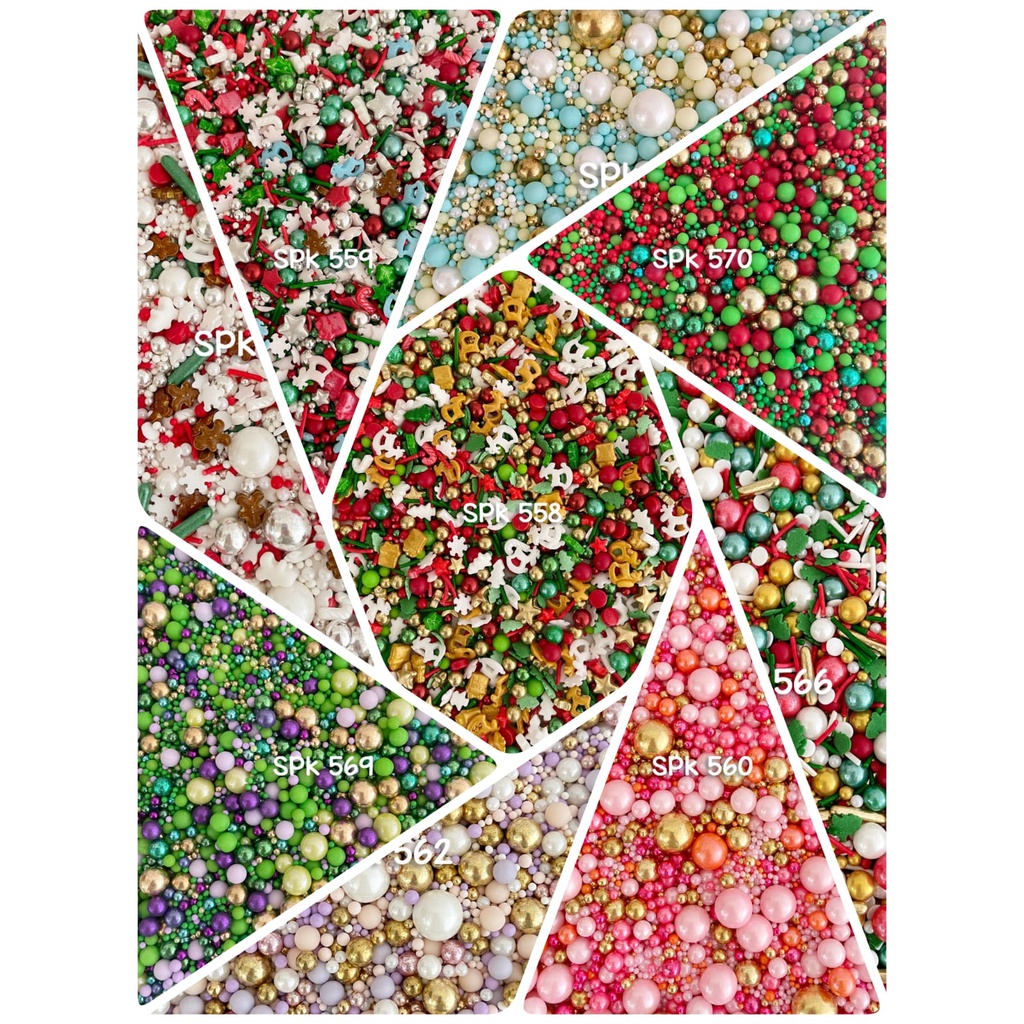 

*DUNIA PESTA* 100 GRAM SPRINKLE HIASAN KUE ULANG TAHUN / DEKORASI CAKE / HIASAN KUE NATAL