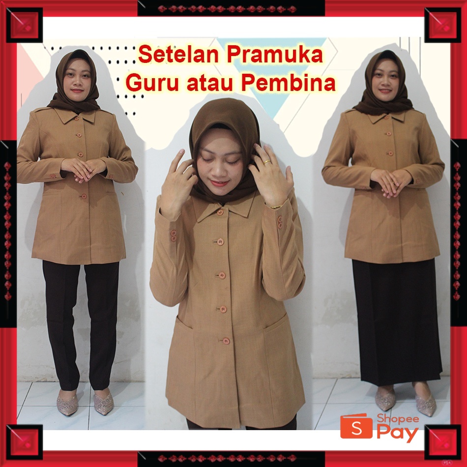 12.12 SERAGAM SALE / Blazer pramuka-setelan blazer-Blazer azkia-seragam Guru dan PNS-Pakaian Pemda t