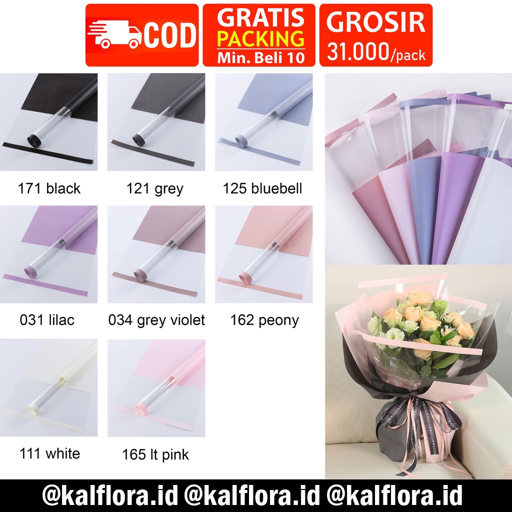 

(Lembaran) Kertas Buket Cellophane Translucent