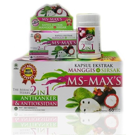 

Bestseller COD Kapsul ekstrak kulit manggis sirsak 2 in 1 Darusyifa / MS-MAXS kapsul Mengatasi dan menyembuhkan asam urat, Mengobati dan mencegah diabetes, Menurunkan kolesterol, dll