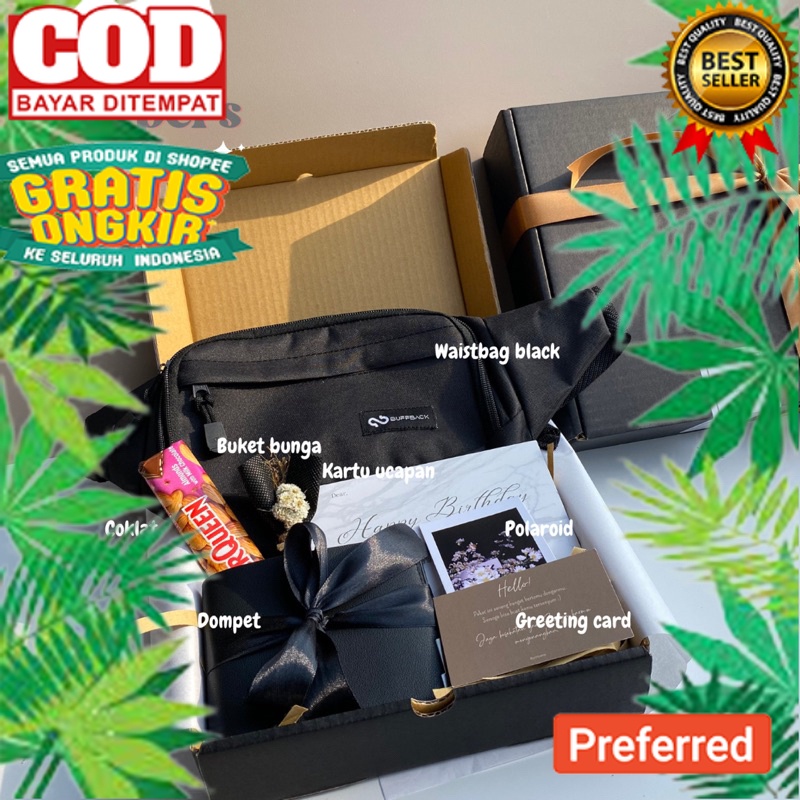 HAMPERS COWOK KADO ULANG TAHUN PRIA GIFT BOX PAKET KADO HADIAH WISUDA SEMPRO SIDANG ULTAH ANNIVERSAR