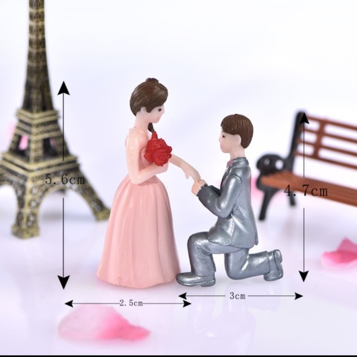 Topper Boneka Pengantin, Hiasan Kue Pengantin, Bride, Tunangan Lamaran