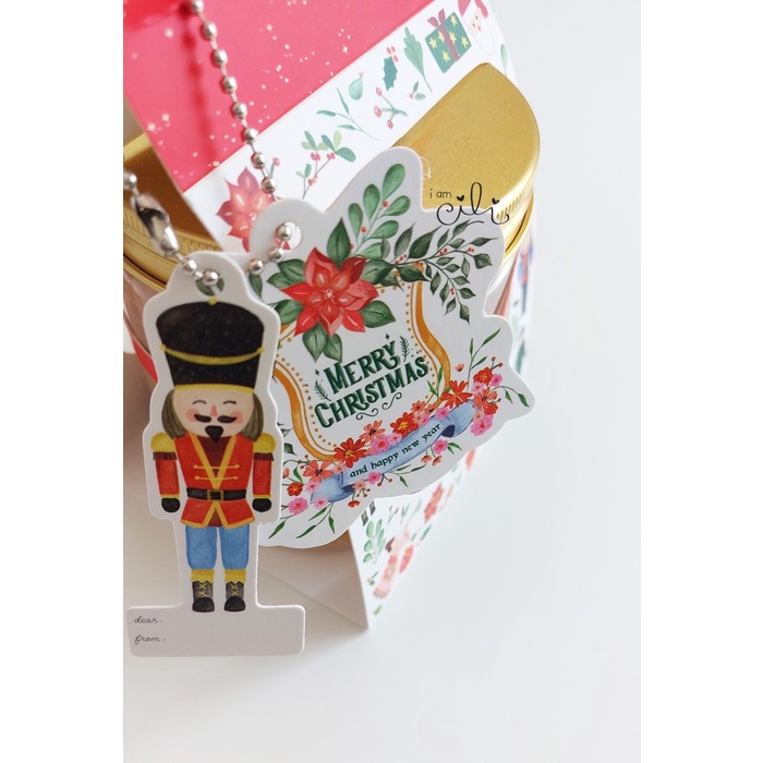 

BOX ELLEN 600 NATAL kotak kue kering toples tabung jar 600ml