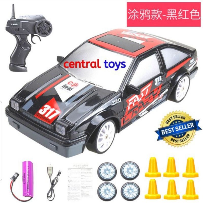 rc drift mini SC24A07 1:24 2.4ghz 4wd LED mainan mobil remot Huangbo miniz mini z mirip kyosho truen