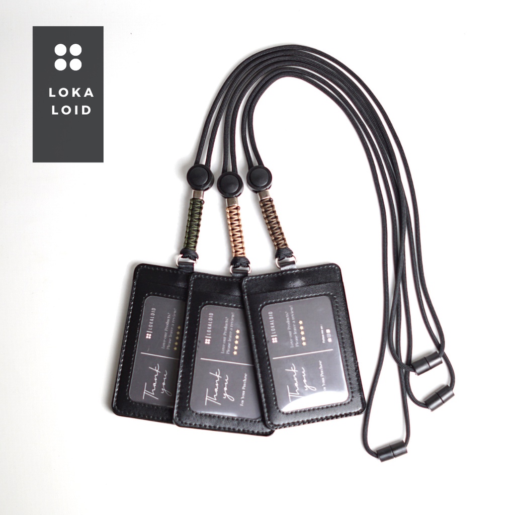 

New Tali Lanyard Holder Paracord 2 Slot ID card Premium By Lokaloid