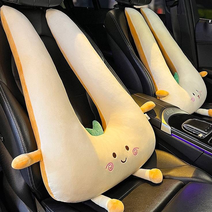 COD  Car Cushion Children's Lumbar Pillow Neck Pillow Cartoon Cute Headrest Car Pillow Car Sleeping 