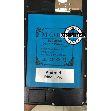 Battery Batre Baterai Double Power Mcom Android 9.0 Rino 3 Pro - Gigi Pinggir Kapasitas 5000 mah