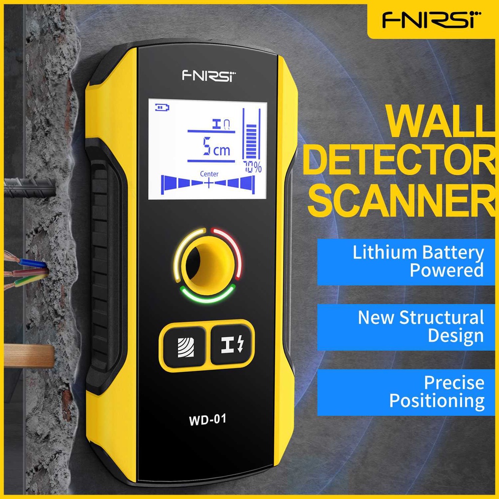FNIRSI Detektor Logam Kayu LCD Wall Scanner HPC USB 300 mAh - WD-01