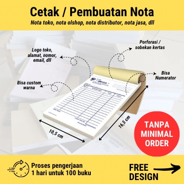 

Nota Custom 1/4 Folio FREE DESAIN | Toko, Olshop, Laundry, Usaha, dll