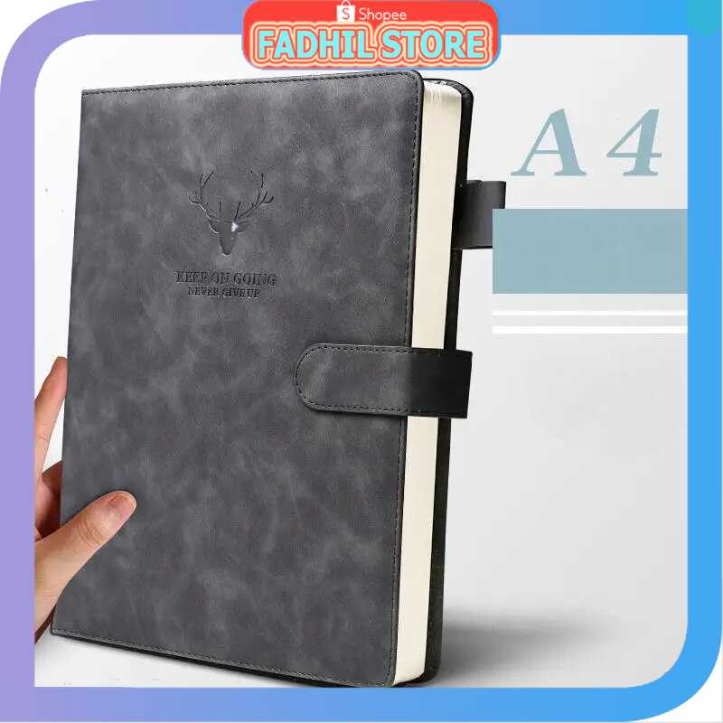 

FS - Tlevino Buku Catatan Harian Notebook Cover Kulit Magnetic Buckle A4 - TL4