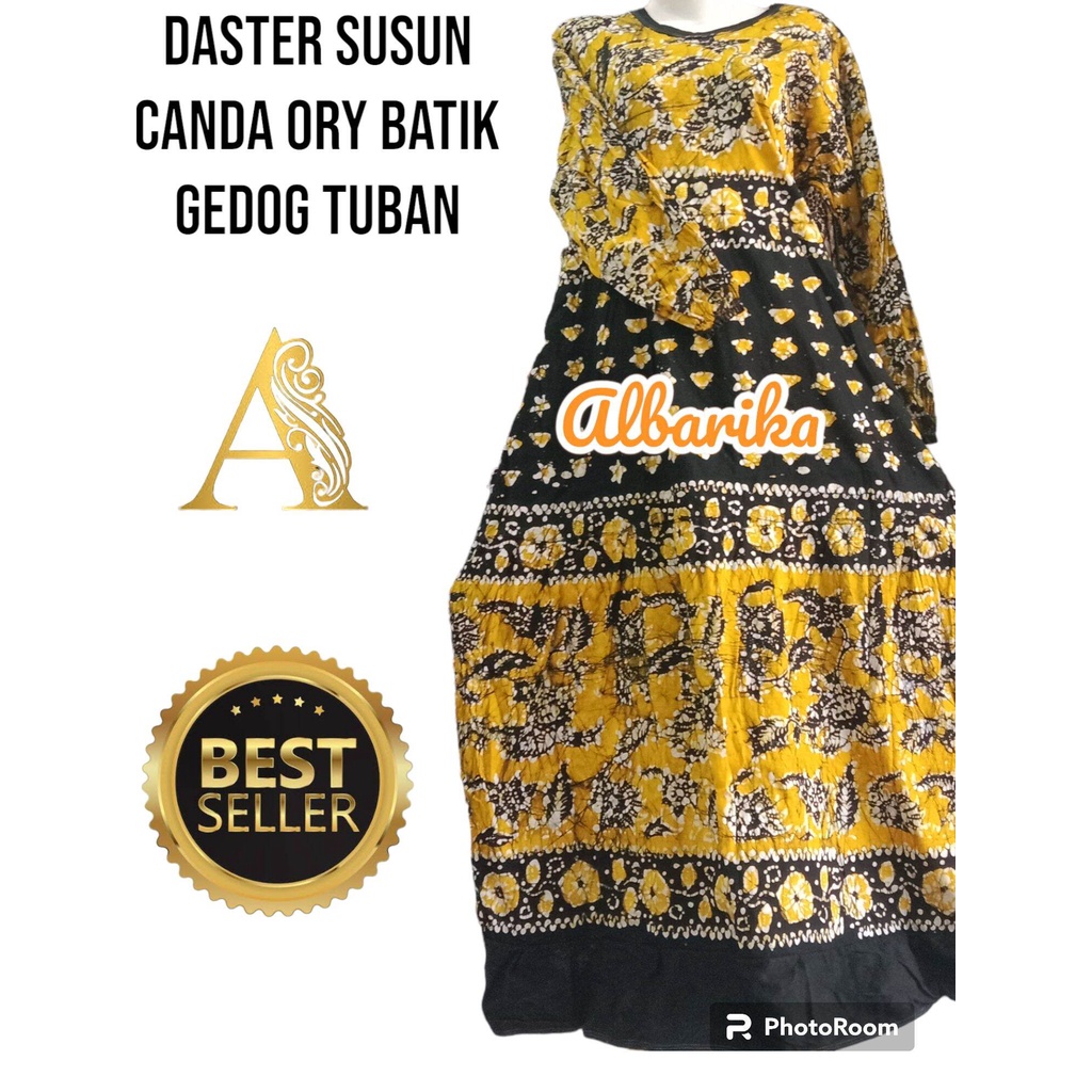 DASTER SUSUN CANDA BATIK TUBAN LENGAN PANJANG GAMIS BATIK GEDOG TUBAN KANCING DEPAN BUSUI KHAS TUBAN
