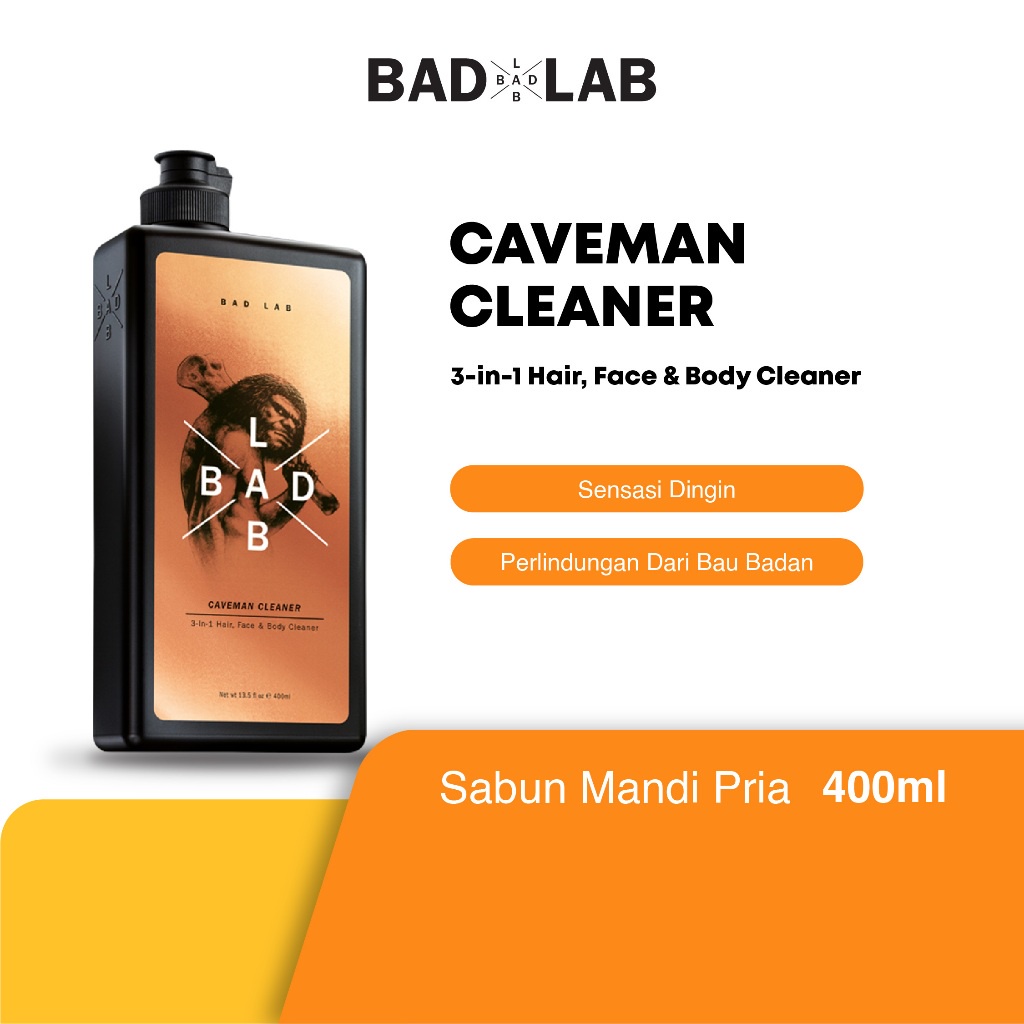 BAD LAB Caveman Cleaner 400ml - 3 in 1 (Hair, Face & Body Cleaner)