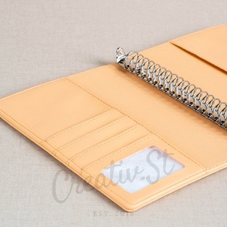 

Tulis.Id Leather Binder A5 B5 Binder Kuliah Loose Leaf Agend - Peach, A5 20 Ring