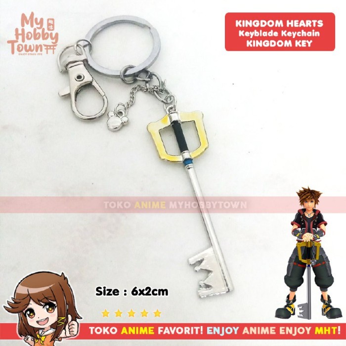 HT97 Gantungan Kunci Anime Game Kingdom Hearts : Keyblade Sora Kingdom Key
