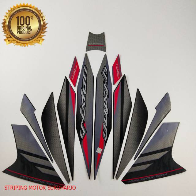 (ORI) striping yamaha vixion 150 ks nvl 2014 hitam list body kualitas original