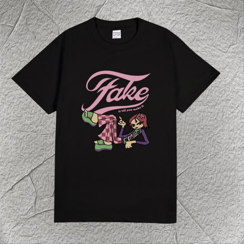 【HOT】 Public Culture - Fake Tee - Black Fashion T-Shirt