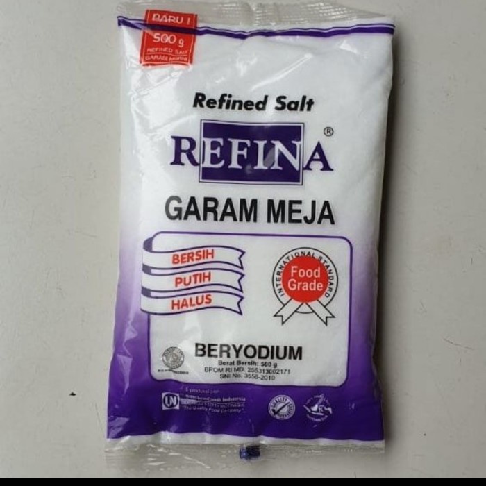 

Garam meja Refina garam masak 500gram 500gr 1bal isi 20