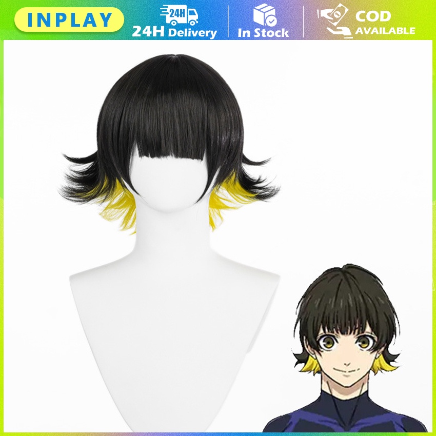 Wig Bachira Meguru Cosplay Bachira Wig Blue Lock Orang Dewasa / Anak-Anak Dapat Menggunakannya