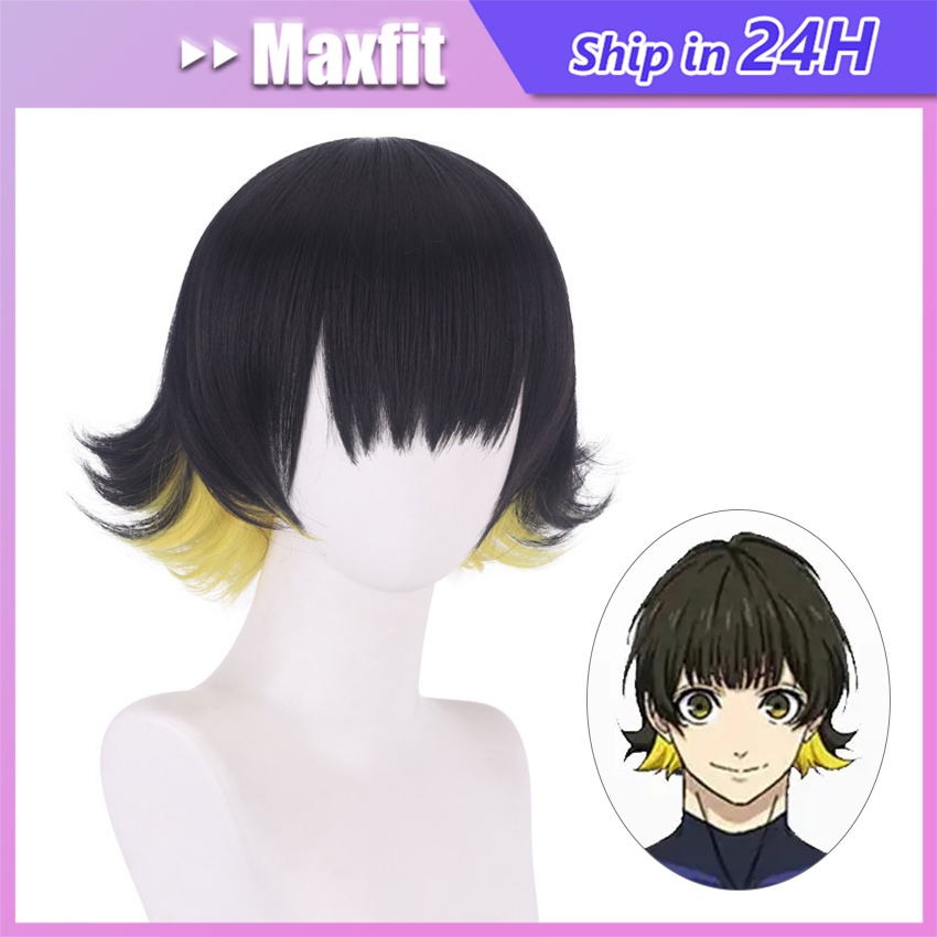 Wig Bachira Meguru Cosplay Rambut Palsu Bachira Wig Blue Lock Orang Dewasa / Anak