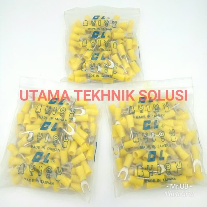 Kabel Skun Y CL 3.5-5 Kuning Untuk Kabel 2.5mm Sampai 4mm