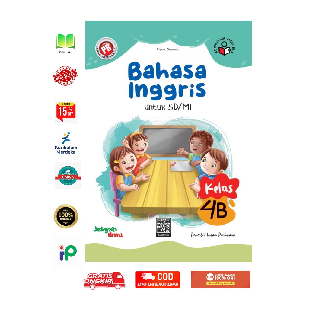 BUKU PR/LKS BAHASA INGGRIS  SD KELAS 4 SEMESTER 2 KURIKULUM MERDEKA TERBARU INTAN PARIWARA