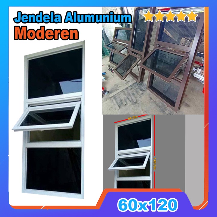 Jendela aluminium modern 80x120 | Jendela Alumunium 60X120 | Kusen Alumunium (Alumunium window)