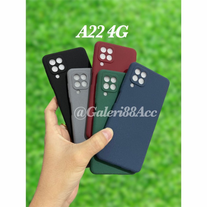 Soft Case Samsung A22 4G Case Sandstone Premium Silicone Matte Casing
