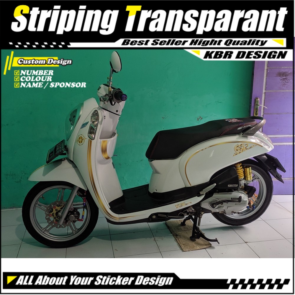 STRIPING SCOOPY FI SIMPLE EDITION S12 TRANSPARAN kbr design