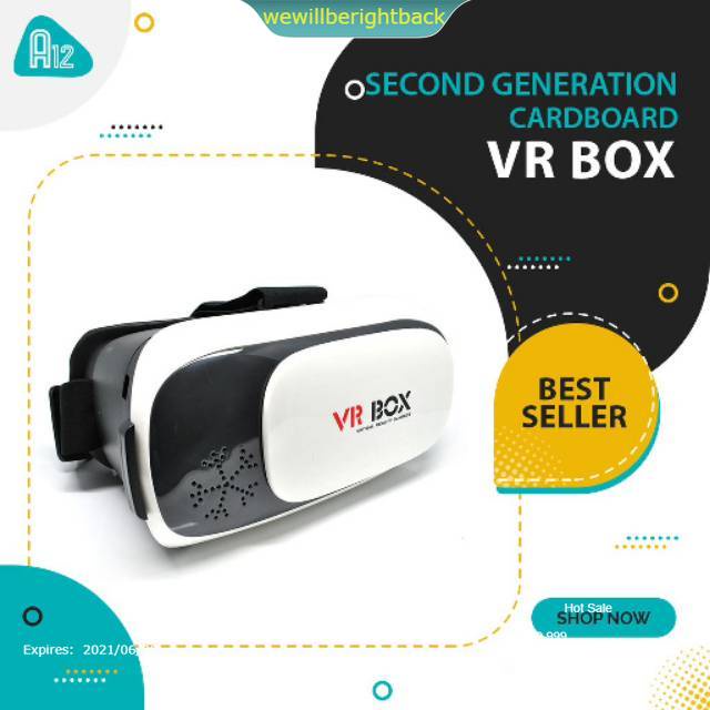 VR box virtual reality for smartphone cardboard untuk hp nonton gaming original