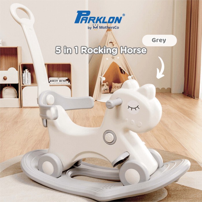 Parklon 5in1 Mainan Kuda Kudaan Anak Rocking Horse Jungkat Jungkit - Grey 5in1