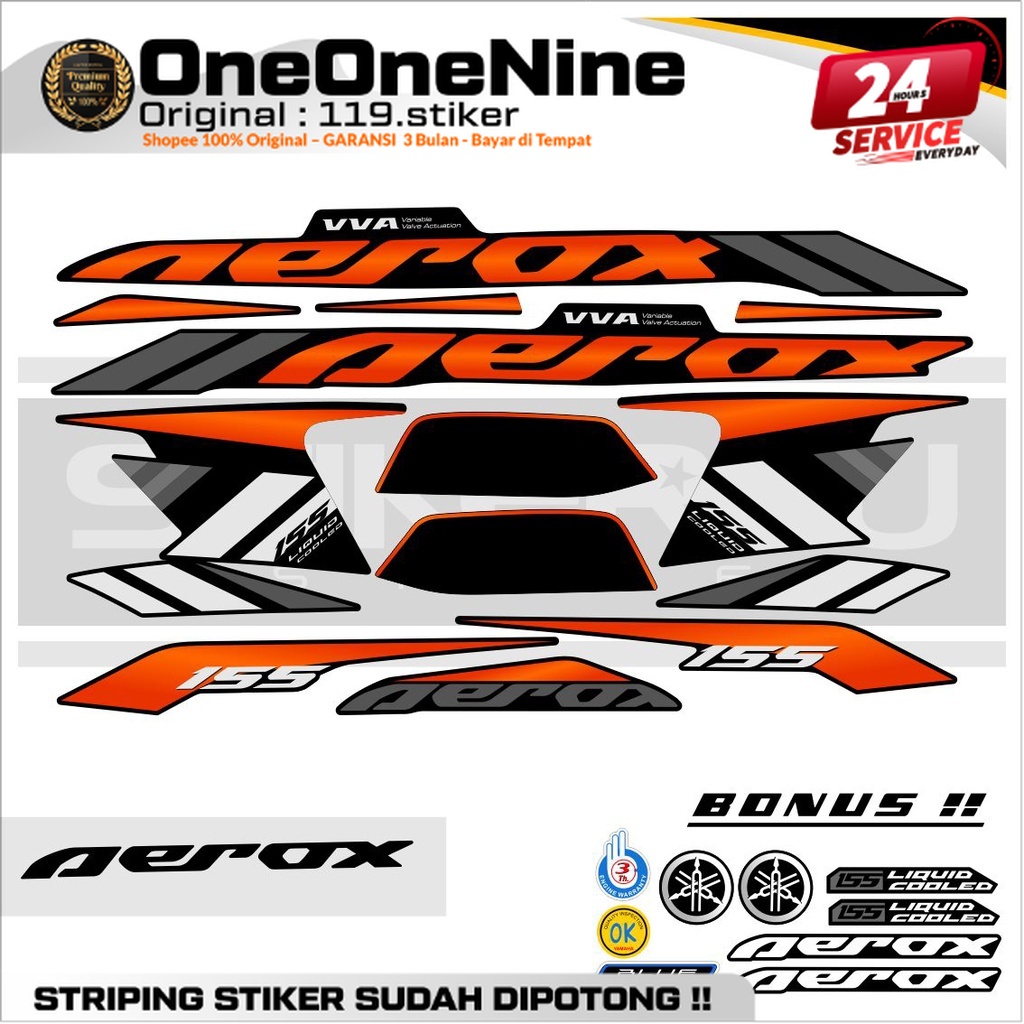 STRIPING AEROX 155 CONNECTED NEW / STIKER AEROX 155 CONNECTED / STICKER AEROX 155 CONNECTED / SETIKE