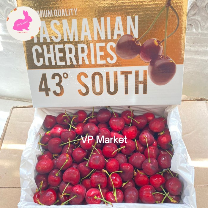 

Cherry Tasmanian 43 South Manis Size 30-32 | Buah Ceri Tasmanian 2kg