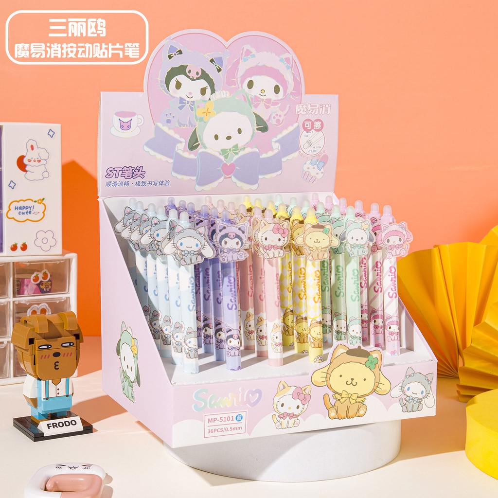 

(Shopping) pulpen bisa di hapus sanrio tinta hitam pulpen hapus cetek cinnamoroll kuromi melody