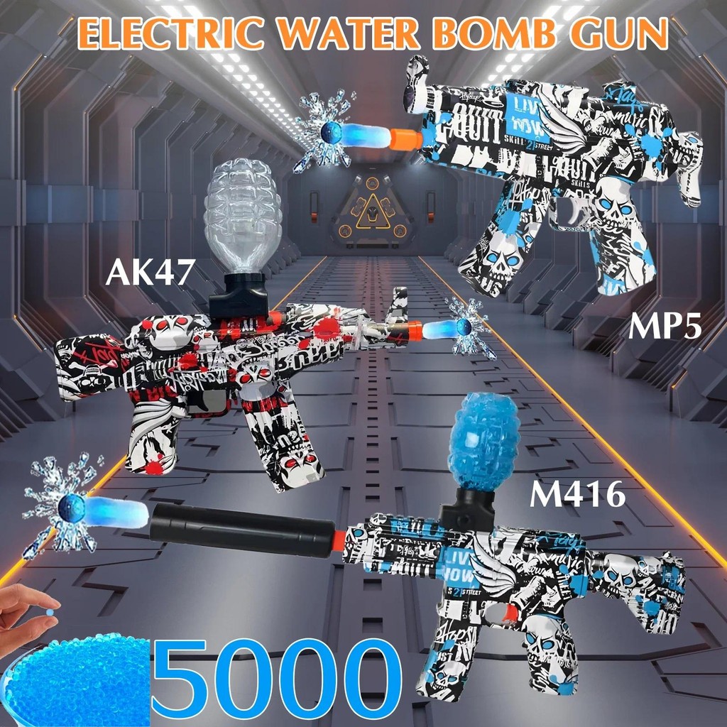 M416 MP5 AK47 Airsoft Electric automatic continuous spray gun, water bomb, gun, outdoor game, CS toy