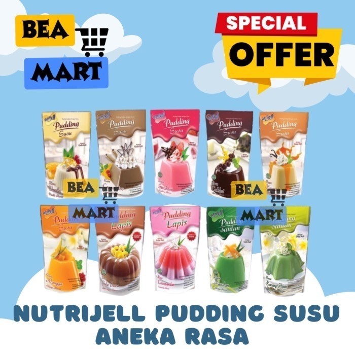 

Nutrijell Puding Susu Lapis Santan Aneka Rasa | Nutrijel Pudding Powder All Variant Bubuk Agar