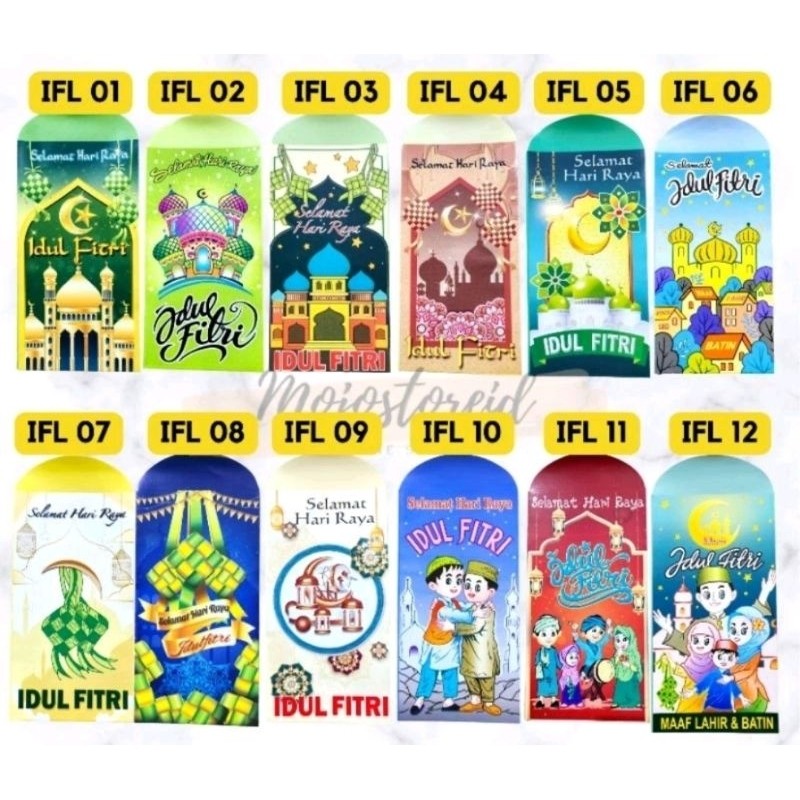 

10pcs Amplop Lebaran Panjang / Angpao Lebaran Idul Fitri 2024